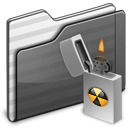 Burnable Folder black icon